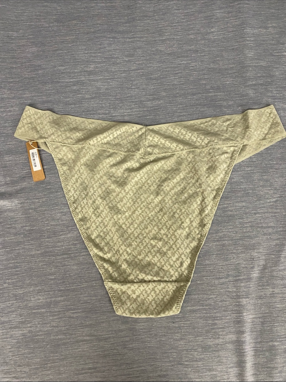 3/$30 SKIMS Sage Green Textured High-Cut Bikini Panty - Picture 6 of 6